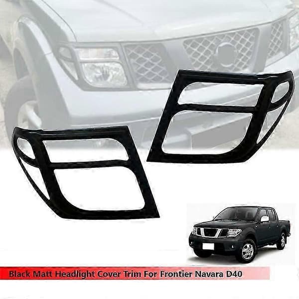 [KK] Headlight Cover Compatible with Navara D40 (2006-2013) Car Accessories Replacement Part Black