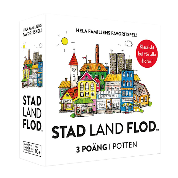 Kortspelet Stad, Land, Flod Multicolor multifärg