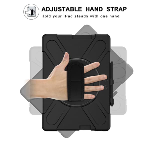 Til Microsoft Surface Pro X Stødsikkert Silikone+PC Cover Black