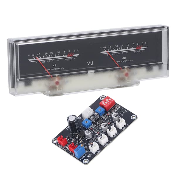 VU Meter High Accuracy Portable Backlit White ABS DIY Driver Board Easy Use Durable Home Car Use