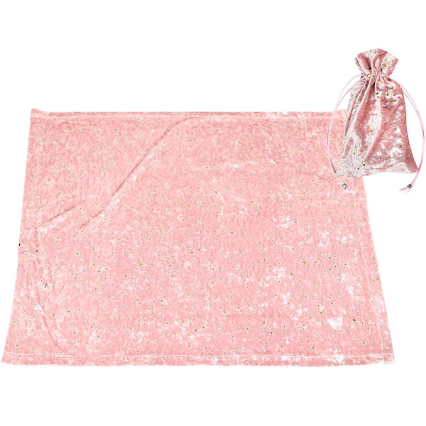 Alttarin Tarot-pöytäliina yhdellä pussukalla 69 * 69cm Tähdet kaikkialla taivaalla Pink