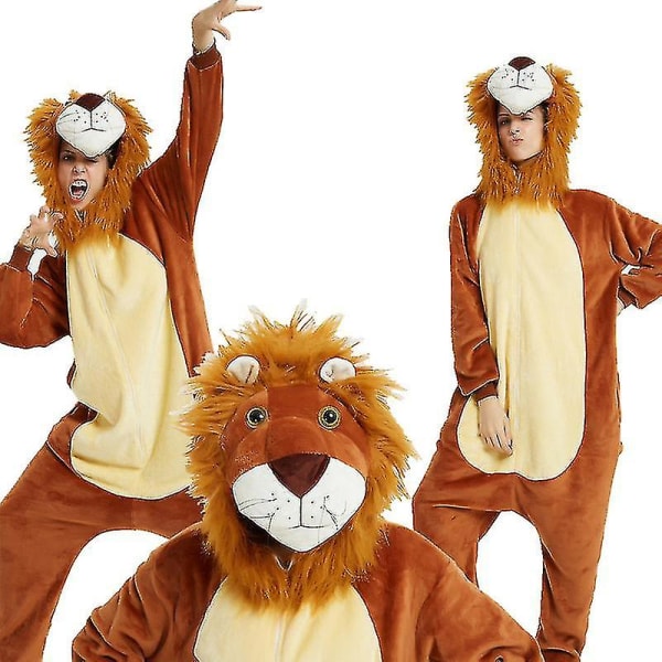 Lion Pyjamas Djur Onesie Unicorn Pyjamas Pegasus kostym Kigurumi Pyjamas Halloween Cosplay M