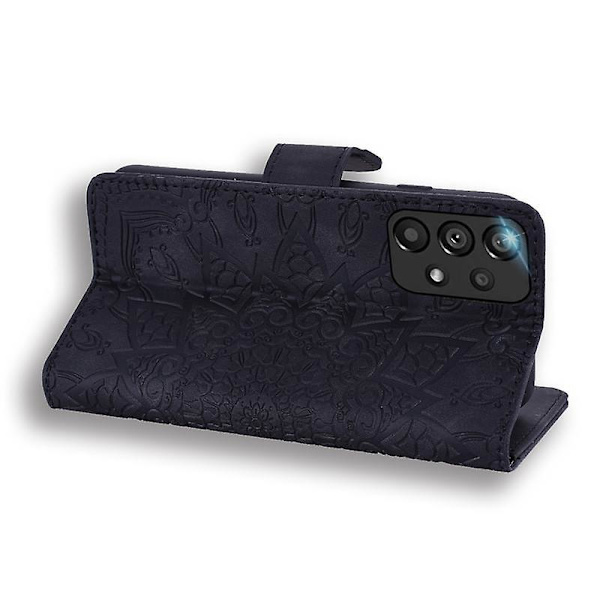 Pengepung til Samsung Galaxy A33 5G Premium PU Læder Flip Cover Mandala Black