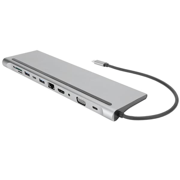 11 i 1 USB C Hub HDMI Kortleser Multifunksjonsadapter Dockingstasjon