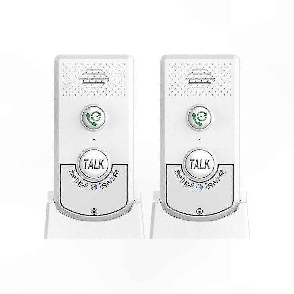 Wireless Intercom System for Home, 2-Pack Two-Way Voice Communication with Ultra-Long Range and Portability white