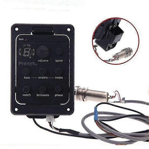 Fishman 4 Band 301 Eq Tuner Piezo Mic Presys Blend Akustisk Gitarr Pickup Förförstärkare