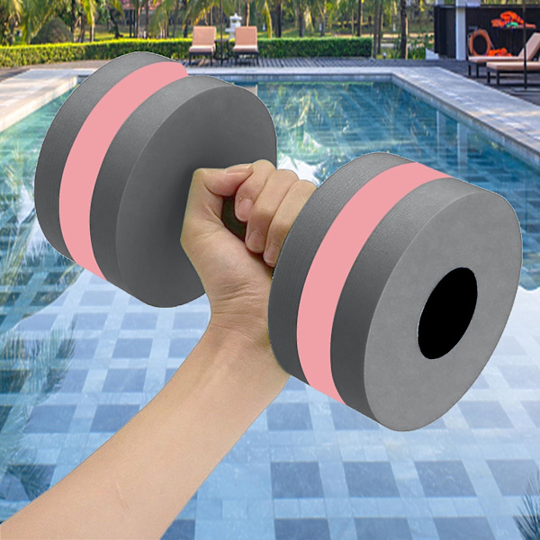 Mardi Gras 2024 1 Par Aqua Fitness Håndvægte Skum Dumbbells Håndstænger Pool Modstandstræning Sky Blue