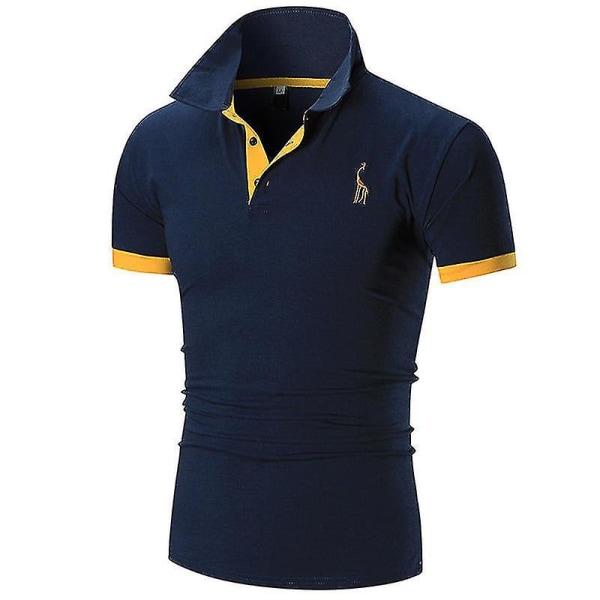 Sommerklær 2023 Casual Sport Menn Polo T-skjorter Med Logo Broderi Tilpasset Golf Menn Polo Skjorter NAVY S