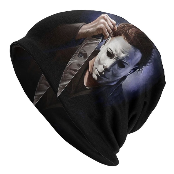 Michael Myers Kniver Kunst Slouchy Beanie Hatt Kvinner Menn Halloween Horror Film Hip Hop Strikk Skullies Beanies Caps For Vinter Ski 3