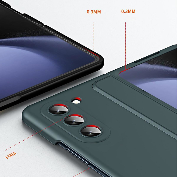 Z Fold 5 Etui, Slank PC Indbygget Skærmbeskytter Etui Til Samsung Galaxy Z Fold 5 Med S Pen, Aftagelig S Pen Holder & Stativ