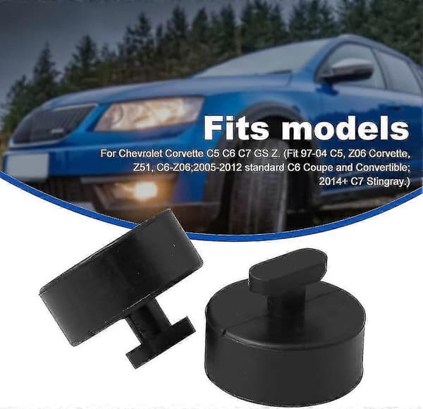 4-pack domkraftsramskydd för Chevrolet Corvette C5 C6 (svart)