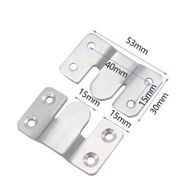 6 Pairs [12 Pack] Embedded Concealed Mounting Bracket Interlock Hanging Buckle Stainless Steel Wall Hardware For Hanging Picture Mirror Frame Backspla