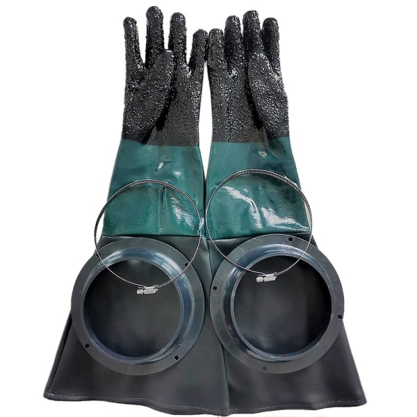 Sandblasting Gloves Sandblaster Parts 60cm With O Rings For Sandblast Cabinet