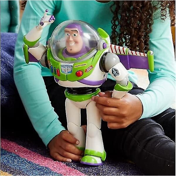 Store Buzz Lightyear Interaktivt Snakkendes Actionfigur Fra Toy Story, 11 Tommer, Inneholder 10+ Engelske Fraser, Samhandler Med Andre Figurer Og Lekevarer