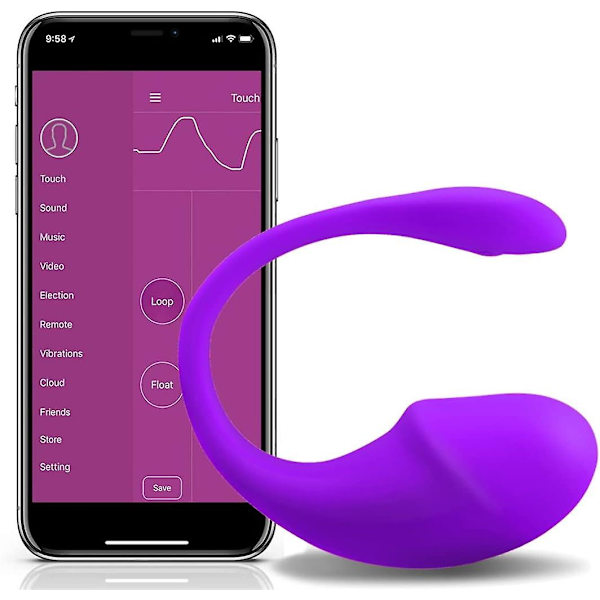 Smart Silikon Pelvic Gulvmuskeltræner til Kvinder Vandafvisende Blærekontroltræner med App Fjernbetjening Genopladelig (Roserød) Purple