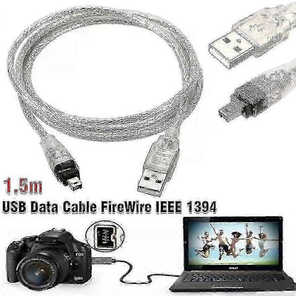Mini DV til PC-kabel - USB-dataoverførsel Firewire IEEE 1394-kabel til HDV-videokamera