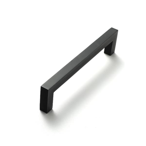 Set med 10 svarta köksskåpshandtag 96mm centrum