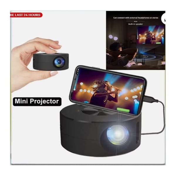 Mini bärbar projektor LED WiFi hemmabio Android TV Bluetooth USB 1080P