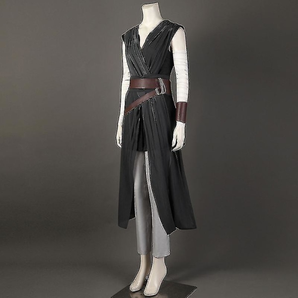 Rey Cosplay Kostymer Black Jedi Knight Full Set Halloween Carnival Kostym för vuxna XS