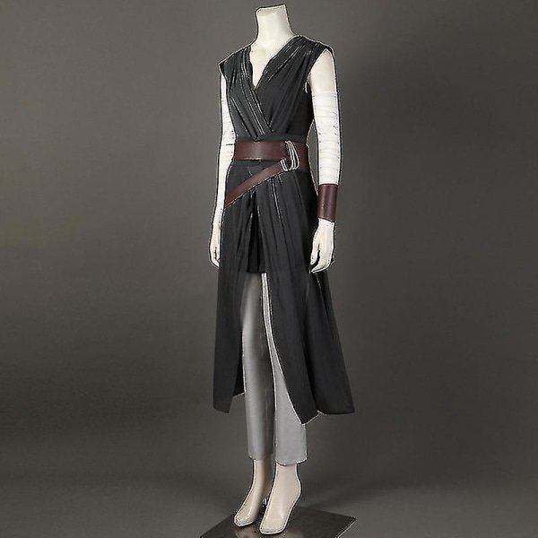Rey Cosplay Kostymer Svart Jedi Knight Full Set Halloween Karneval Kostym För Vuxna S