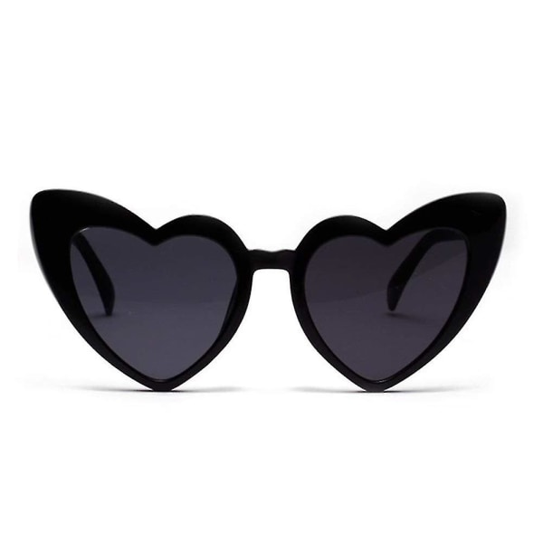 Solglasögon Hjärta Solglasögon Dam Cat Eye Solglasögon Retro Kärlek Hjärtformade glasögon Black