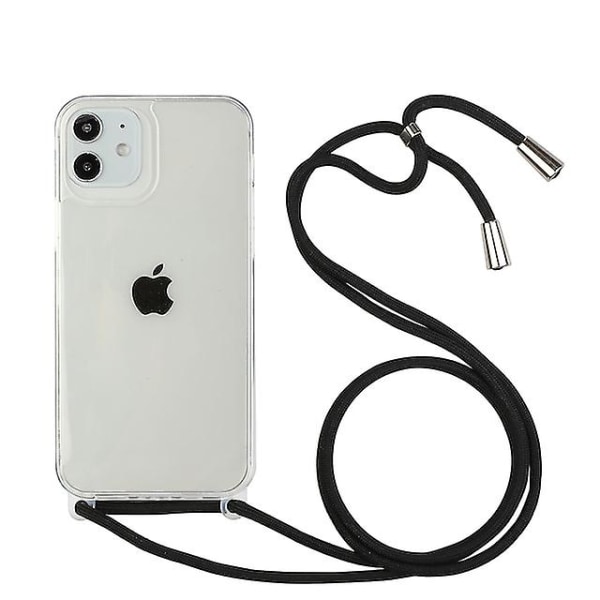Genomskinligt phone case för Iphone 11 13 12 Pro Max Lanyard Halsband Kedja Hängrem Sladd Rope Cover Coque För Iphone Xs Max Xr X 7 8 Plus Se 2020 iPhone 12