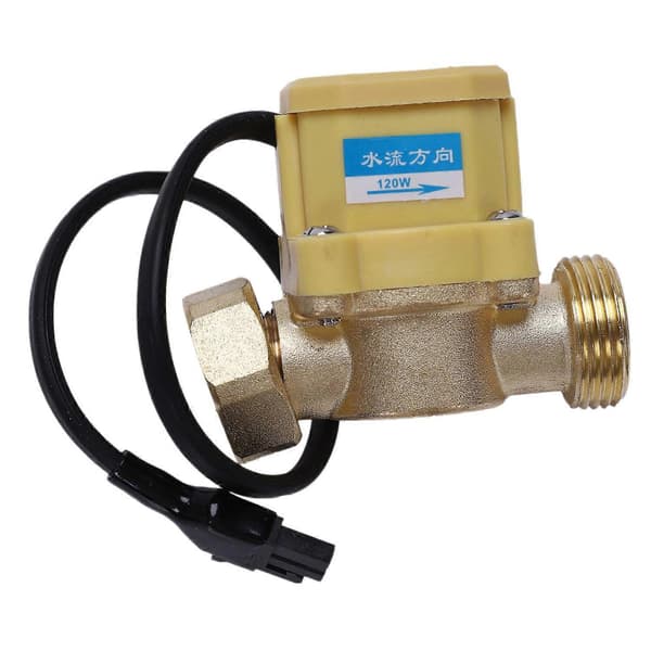 26 mm 3/4\" PT Gevindforbindelse 120W Pumpe Vandstrømssensor Kontakt Copper Tone Yellow