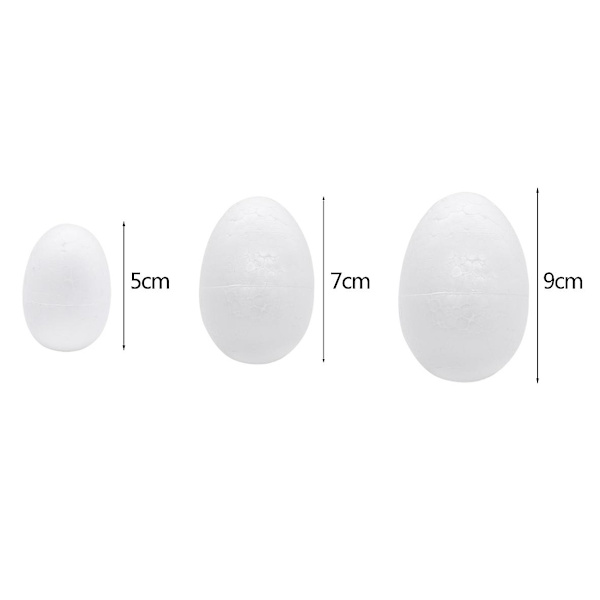 10/20 kpl 5/7/9 cm tyhjiä pääsiäismunia koristeluun, lasten DIY-maalaus käsityö vaahtomuuna lelu, kotiin, syntymäpäiville, pääsiäisjuhliin, koristetarvikkeet