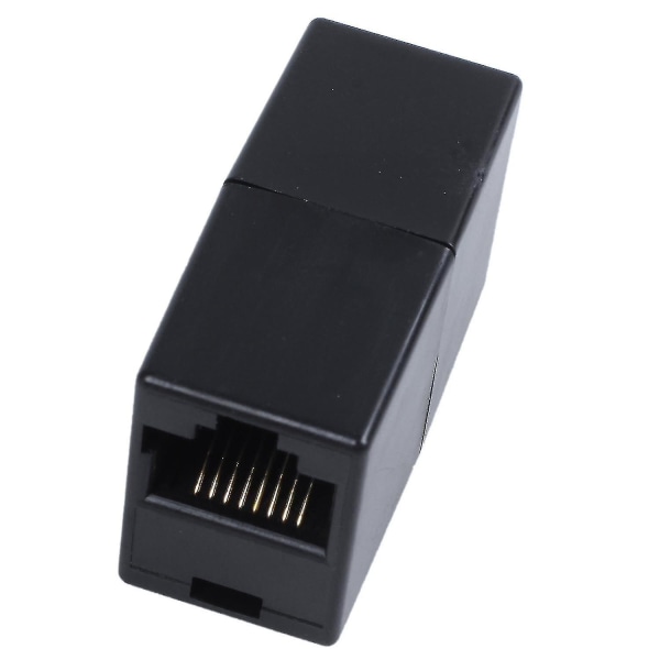 5 stk svart 8p8c Rj45 til Rj45 hunn/kvinne Ethernet Inline-koblingskobling