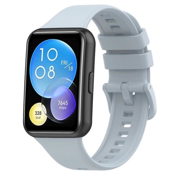 Til Huawei Watch Fit 2 Silikone urrem, vandtæt erstatningsarmbåndsurrem Baby Blue