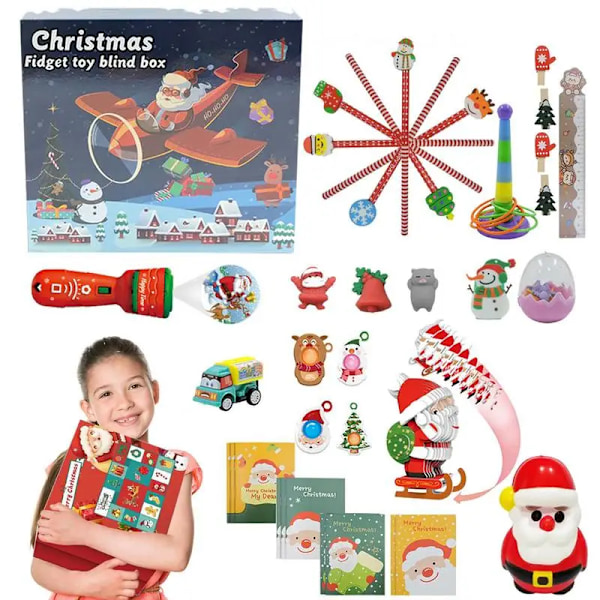 Julkalender Nyår 24 Dagar Julnedräkning Julkalendrar Julgåvor för Pojkar Flickor Vuxna style 2