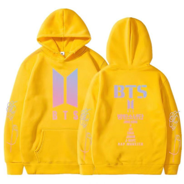 Bts Unisex Hættetrøje Casual Hoodie Cosplay Jakke Top yellow 2XL