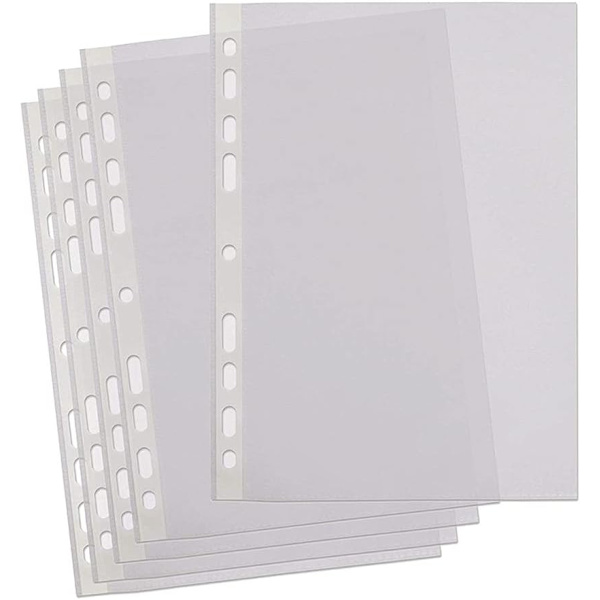 Perforerade fickor A4, 300 plastfickor, transparenta