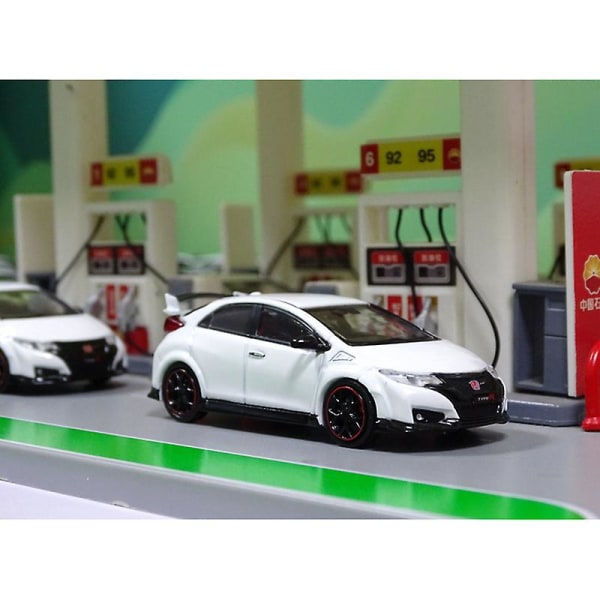 Bulk 1/64 Honda Civic Type R FK2 Legering Bilmodell Vuxen Klassisk Samling Present Display Souvenir Pojk Leksaker