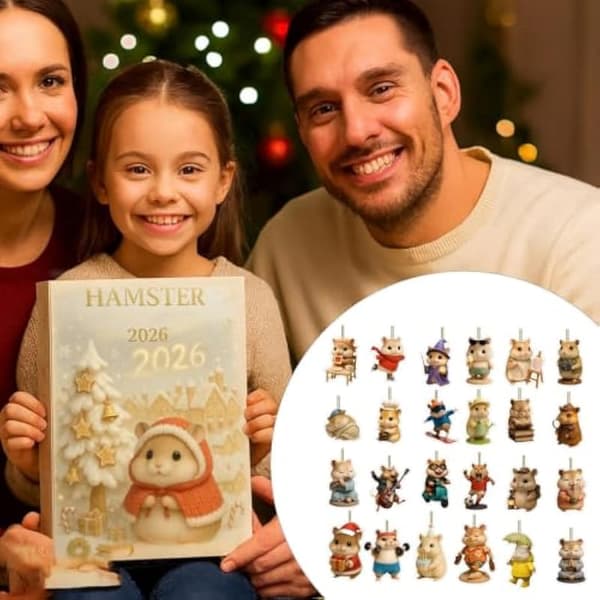 Julekalender 2026 24 dager 2D-adventskalender i akryl