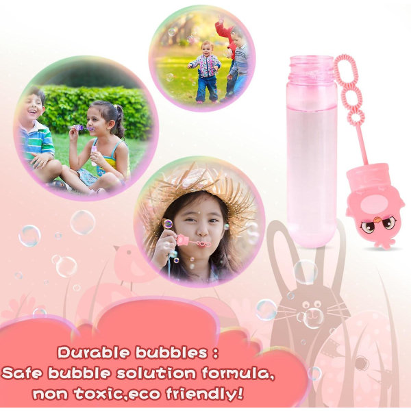 Bubbles For Kids, 10ST Påsk Bubble Tubes med trollstav Kanin Chick Mini Bubble Wands Bubble Kids Vår Sommar Leksak Festväska Fillers For Kids_Newway G Style 3