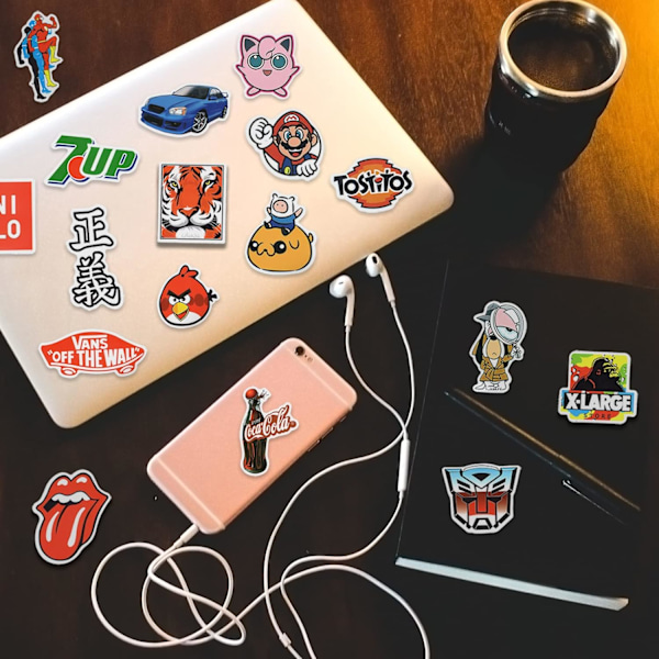302 st Coola Skateboard Stickers, Märkesdekaler för Vuxna Tonåringar, Vattentäta Vinyl Stickers för Vattenflaska Laptop Bagage Gitarr Anteckningsbok