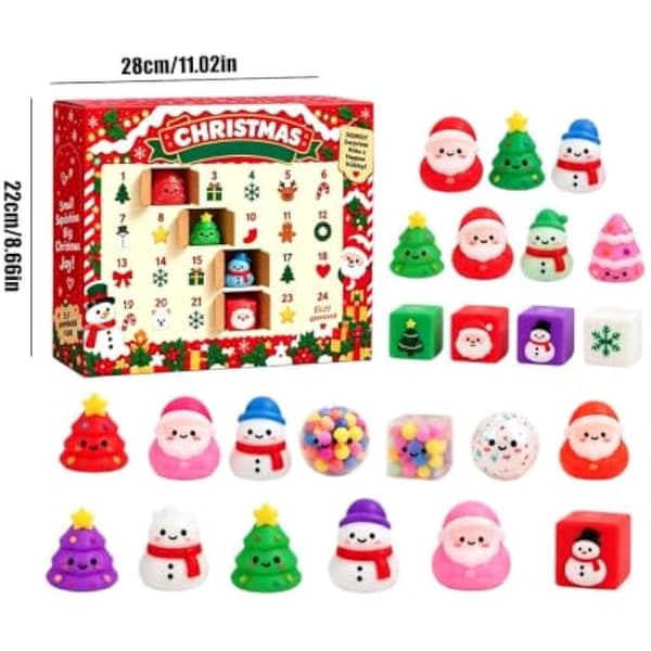 Adventskalender 2026 Festdekorasjon Flat 2D 24 dager