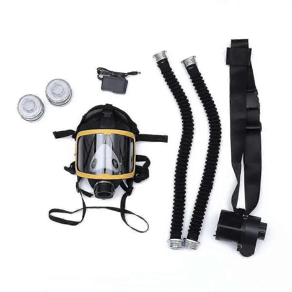 Elektriskt luftmatat helmask-gasmask konstantflödesrespiratorsystem