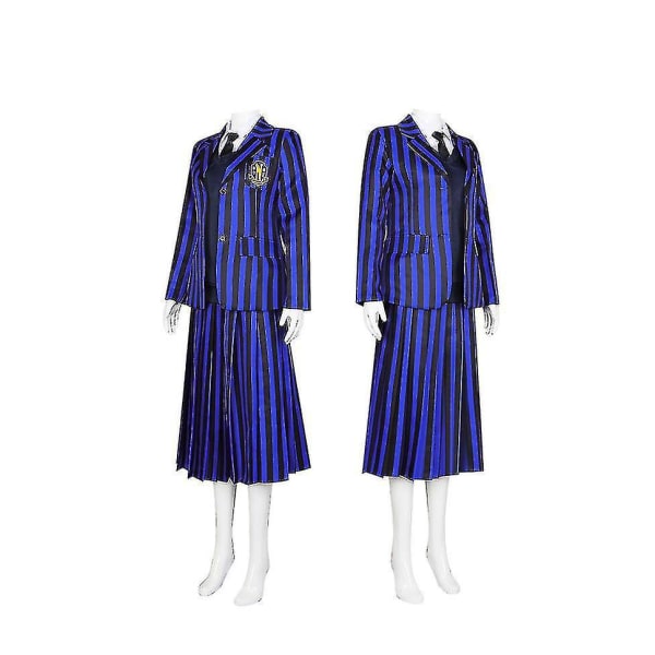 Onsdag Cosplay kostym Enid Sinclair Dress Up För Vuxna Barn Nevermore Academy School Uniform Ha 140