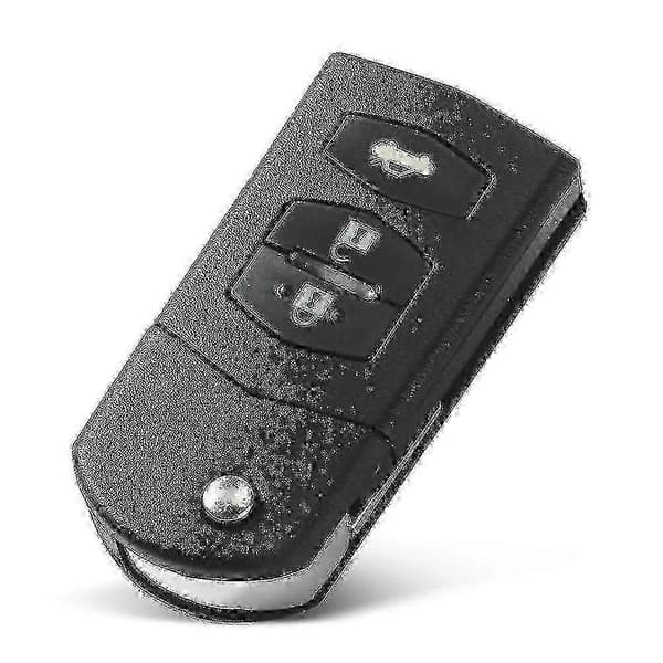 Bilfjärrnyckel för Mazda 2 3 5 6 4D63 chip flip Black