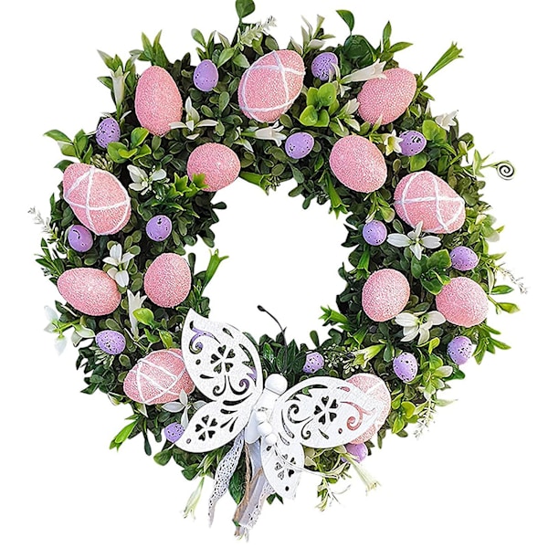 2D pääsiäiswreathi ovikoriste perhonen muna kausi kevät kranssi koriste rekvisiitta Butterfly