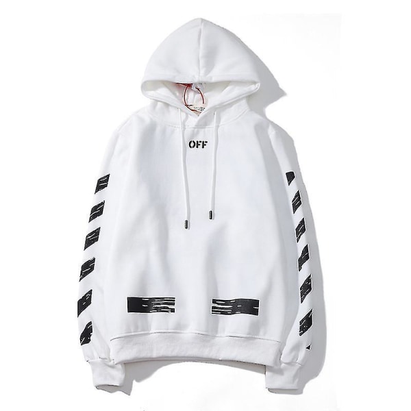 Randig hoodie Retro Arrows Off-white hoodiejacka White 3XL