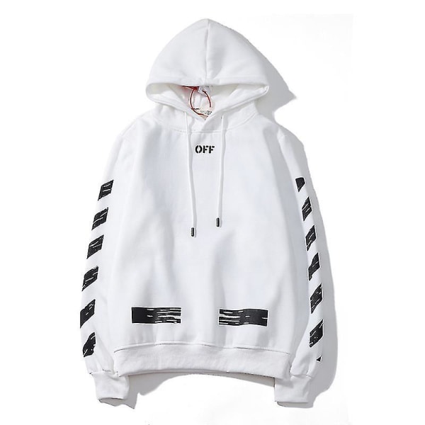 Stripete hettegenser med retro piler - Off-white White M