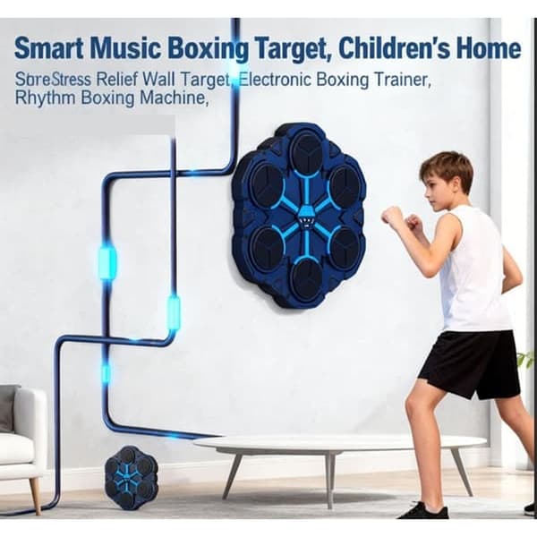 Intelligent Music Boxing Target, Dedicated Wall-Mounted Boxing Target with Stress-Reducing Function, Electronic Boxing Trainer, Rhythm Boxing Machine.