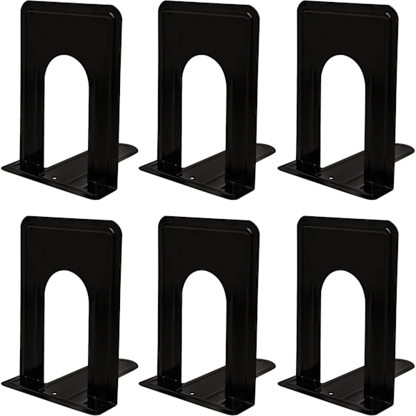 Mustat metalliset kirjatukit (3 paria) Liukumattomat kirjanpidikkeet - Kirja- ja CD-pidikkeet - Kirjanjakaja, hylly, toimisto, koti ja koulu