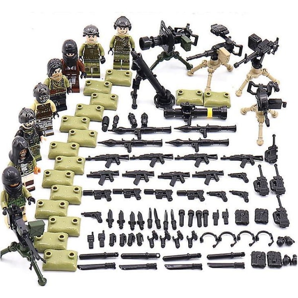 Swat militærbyggeklodser Legetøj Minifigursæt Set 8 bandits