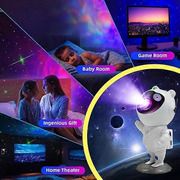 Night Light - Star Projector with LED Lamp - Astronaut