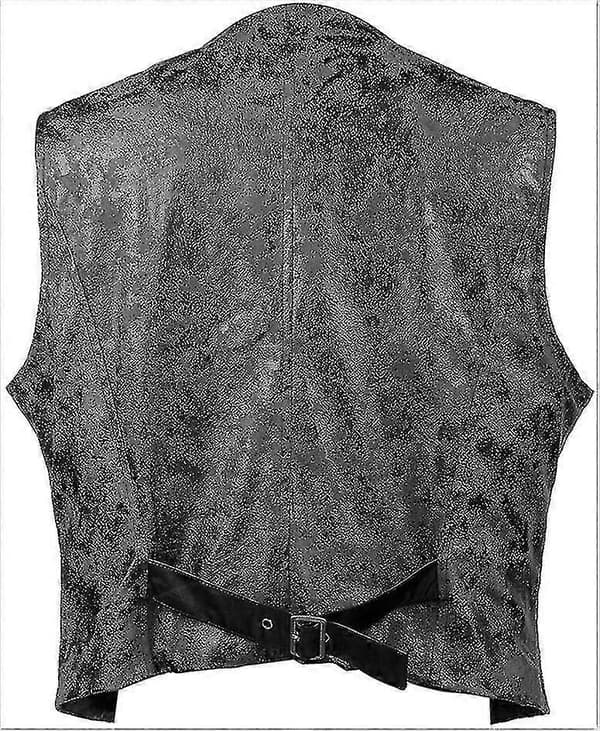 Herr Enfärgad Sammet Konstläder Väst black XXL