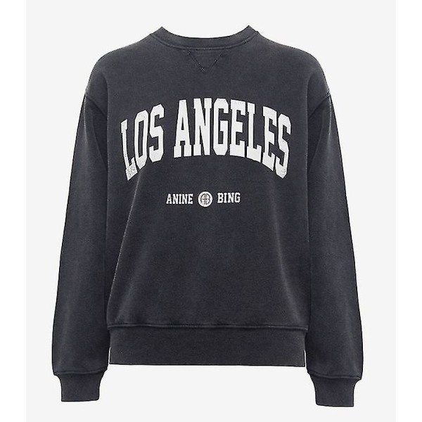 Anine Bing Letter Los Angeles Tryk Sweatshirt Hoodie Kvinder Hoodie Trøje S